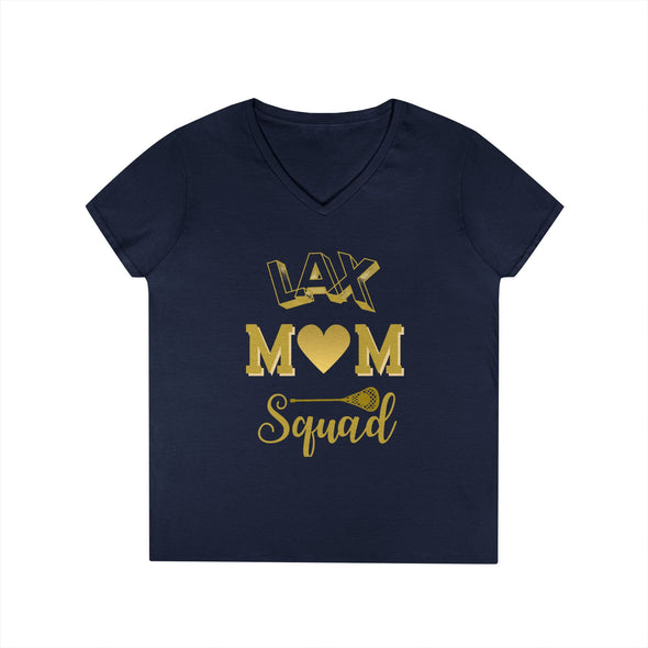 LAX Mom Squad V-Neck T-Shirt
