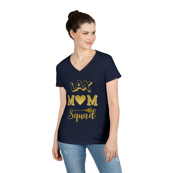LAX Mom Squad V-Neck T-Shirt