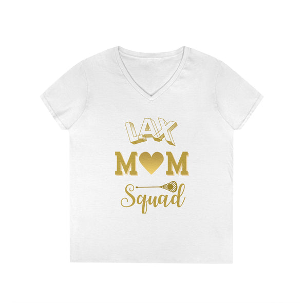 LAX Mom Squad V-Neck T-Shirt
