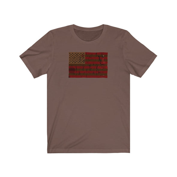 Red and Brown Flag Tee